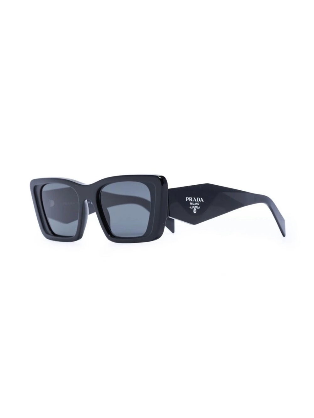 Prada women’s black oversized rectangular-frame sunglasses